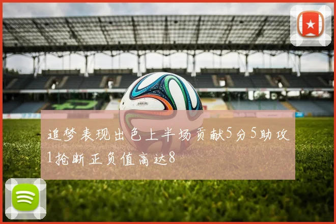 追梦表现出色上半场贡献5分5助攻1抢断正负值高达8